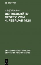 Betriebsrategesetz vom 4. Februar 1920