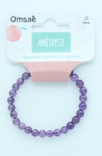 Bracelet Améthyste Perles rondes 6 mm
