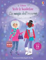 magia dell'inverno. Vesto le bamboline. Con adesivi