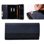 SKIN Federmäppchen PENSKIN denim-blau / für Schreibaccessoires und Notizstreifen