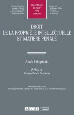 Droit de la propriété intellectuelle et matière pénale