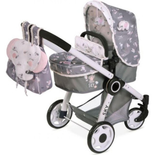 Koďż˝ďż˝rek pro panenky sklďż˝dacďż˝ 3 v 1 s batďż˝ďż˝kem DeCuevas - 70 cm / SKY 2020