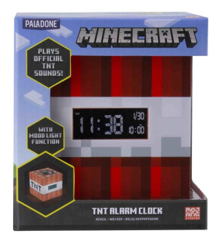 Hodiny stolní s budíkem Minecraft TNT