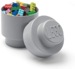 Úložný box LEGO kulatý - šedý