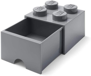 Úložný box LEGO s šuplíkem 4 - tmavě šedý