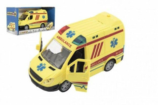 Auto Ambulance 20cm na setrvačník na baterie se zvukem se světlem