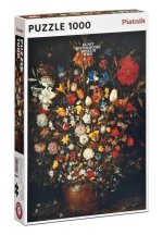Piatnik Puzzle Brueghel - Květiny v dřevěné váze 1000 dílků