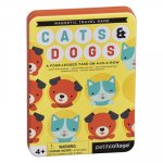 Cats + Dogs Four-In-A-Row Magnetic Travel Game