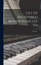 List of Registered Motor Vehicles To; 1908: Nov.