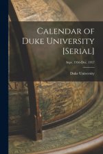 Calendar of Duke University [serial]; Sept. 1956-Dec. 1957
