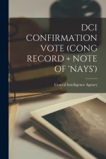 DCI Confirmation Vote (Cong Record + Note of 'Nays')