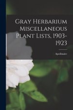 Gray Herbarium Miscellaneous Plant Lists, 1903-1923