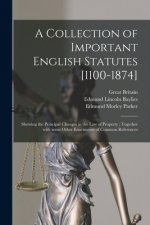 Collection of Important English Statutes [1100-1874]