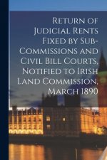 Return of Judicial Rents Fixed by Sub-Commissions and Civil Bill Courts, Notified to Irish Land Commission, March 1890