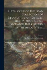 Catalogue of the Loan Collection of Decorative Art Objects, Bric-a-brac, &c. &c. [microform] December, 1881, Gallery of the Association