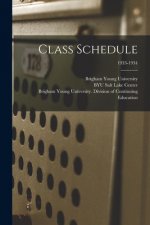 Class Schedule; 1933-1934