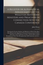 Register or Alphabetical Arrangement of the Wesleyan Methodist Ministers and Preachers in Connection With the Canada Conference [microform]