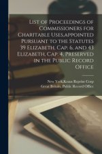 List of Proceedings of Commissioners for Charitable Uses, appointed Pursuant to the Statutes 39 Elizabeth, Cap. 6, and 43 Elizabeth, Cap. 4, Preserved