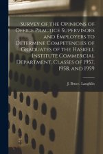 Survey of the Opinions of Office Practice Supervisors and Employers to Determine Competencies of Graduates of the Haskell Institute Commercial Departm