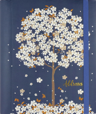 Falling Blossoms Large Address Book
