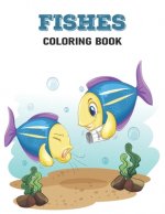 Fishes coloring book: Cute, funny fishes coloring book for kids & adults