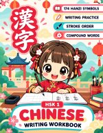 HSK 1 Chinese Writing Workbook: Master Reading and Writing of Hanzi Characters with this Mandarin Chinese Workbook for Beginners