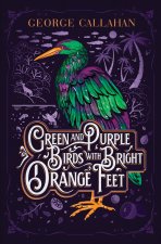 Green and Purple Birds with Bright Orange Feet