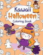 Kawaii Halloween Coloring Book: Kids Halloween Book with cute chibi girls, spooky cats, witches, unicorns and more!