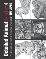 Detailed Animal Sketches 4: A Coloring Collection of 25 Animal Drawings