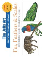 Fur, Feathers & Scales: 3 Easy to follow Step-by-Step Coloring Lessons
