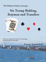 Definitive Guide to (Strong)... No Trump Bidding, Stayman and Transfers