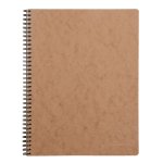 Age Bag Collegeblock mit Doppelspirale, A4+ 80 Blatt abtrennbar, perforiert, 4-fach gelocht, kariert, Einband braun