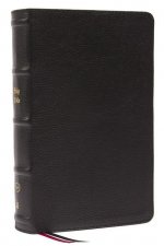 KJV, Personal Size Large Print Single-Column Reference Bible, Genuine Leather, Black, Red Letter, Comfort Print
