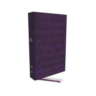 KJV, Large Print Center-Column Reference Bible, Verse Art Cover Collection, Leathersoft, Purple, Red Letter, Thumb Indexed, Comfort Print