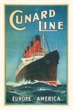 Vintage Journal Europe-America Cunard Line Travel Poster