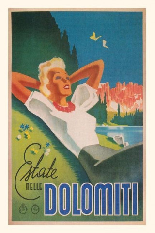Vintage Journal Dolomites, Italy Travel Poster