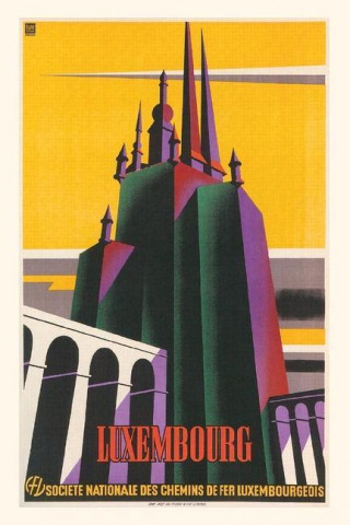 Vintage Journal Luxembourg Travel Poster