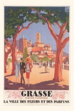 Vintage Journal Grasse Travel Poster
