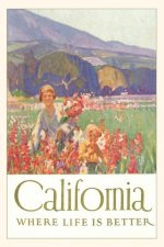 Vintage Journal 'California where life is better' Travel Poster