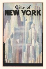 Vintage Journal Abstract New York City Travel Poster