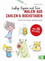Lustige Figuren und Tiere malen aus Zahlen & Buchstaben