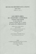 Les obituaires du chapitre cathédrale Saint-Sauveur et de l'église Sainte-Marie de la Seds d'Aix-en-Provence