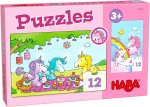 Puzzles Einhorn Glitzerglück - Rosalie & Friends. 2 x 12 Teile
