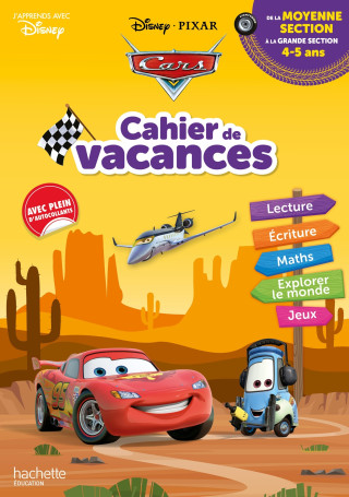 Disney - Cars - Cahier de vacances 2022, de la Moyenne Section à la Grande section