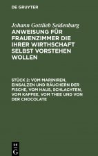 Vom Mariniren, Einsalzen und Rauchern der Fische, vom Haus, schlachten, vom Kaffee, vom Thee und von der Chocolate