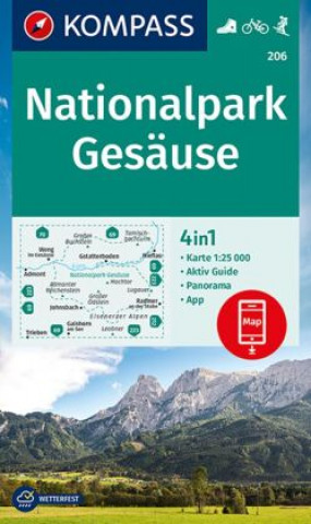 KOMPASS Wanderkarte 206 Nationalpark Gesäuse 1:25.000
