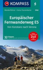 KOMPASS Wanderführer Europäischer Fernwanderweg E5, Von Konstanz nach Verona, 32 Etappen