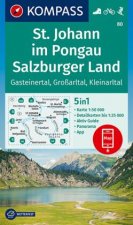 KOMPASS Wanderkarte 80 St. Johann im Pongau, Salzburger Land 1:50.000