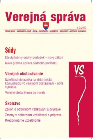 VS 1-2/2022 – Odborné vzdelávanie a príprava, verejné obstarávanie