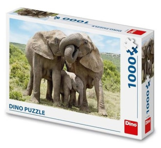 Puzzle 1000 Sloní rodina
